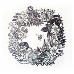 Eternidad, Obra Impresa a Mano, Linograbado