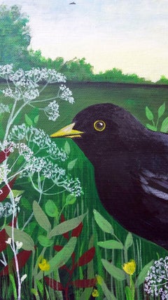 El pájaro madrugador, Pintura, Acrílico sobre lienzo