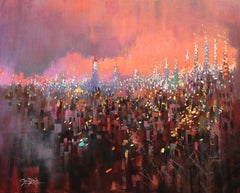 A Glimpse of New York, Painting, Oil on Canvas