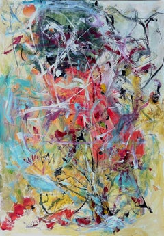 Vernetzt, Malerei, Acryl auf Papier