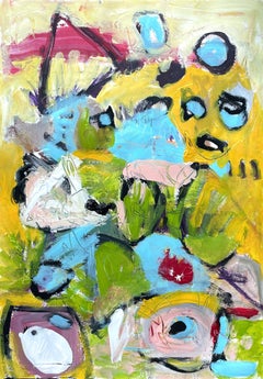 Wonderland 2, peinture, acrylique sur papier