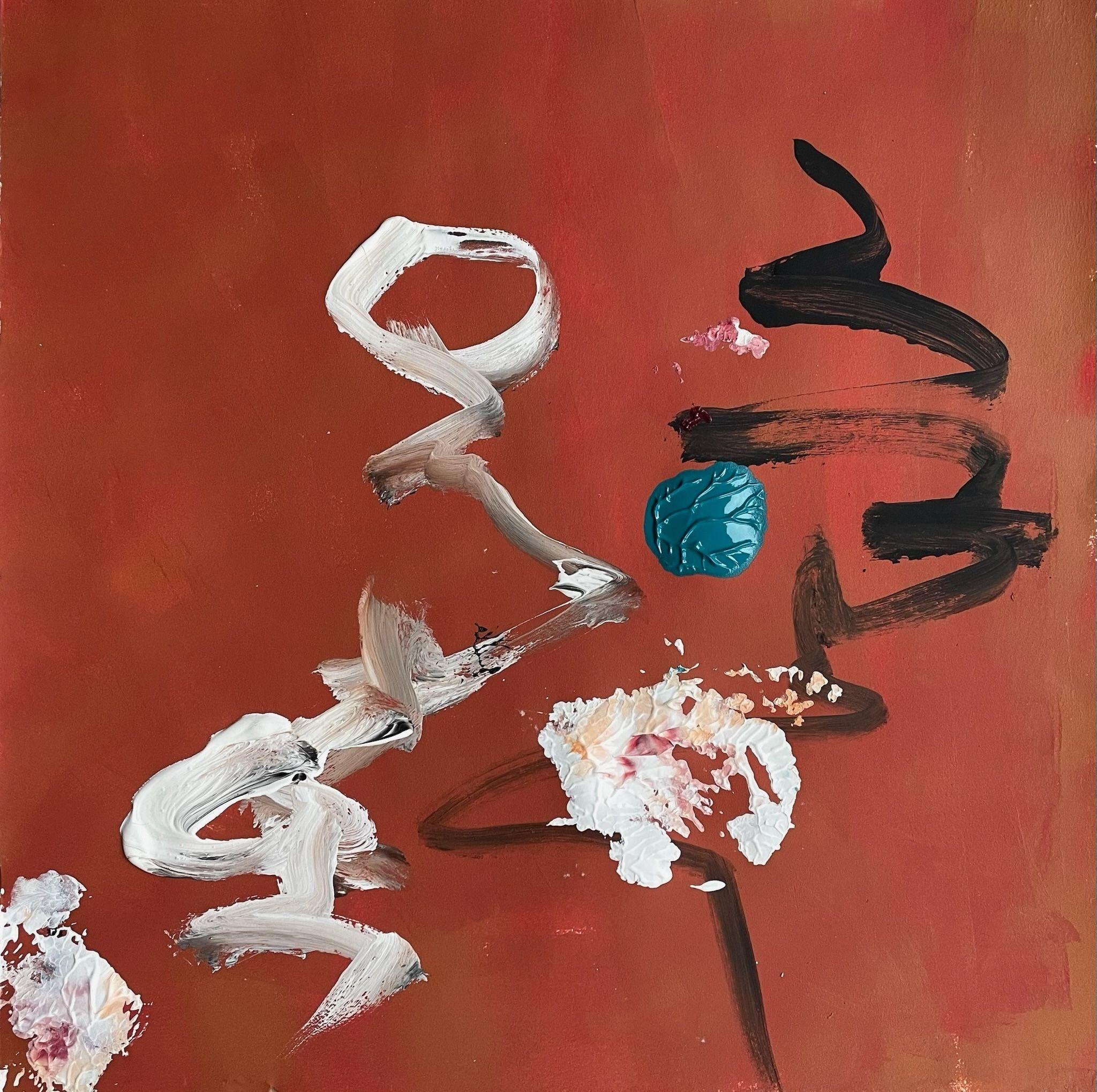 Lebenswege 1, Malerei, Acryl auf Papier – Art von Christel Haag