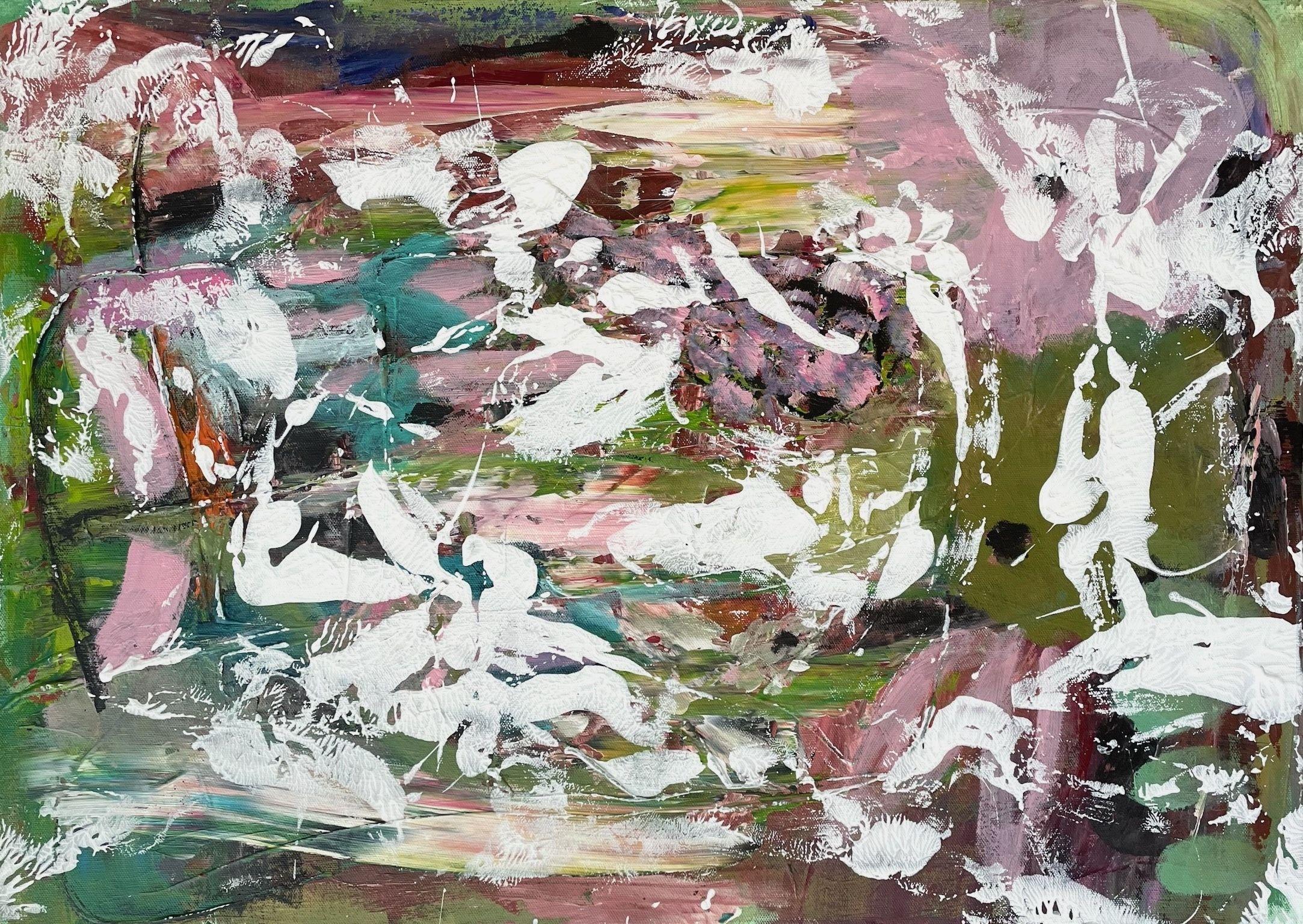 Der Reigen, Pintura, Acrílico sobre lienzo - Art de Christel Haag