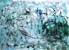 Geisterstunde 1, Painting, Acrylic on Paper