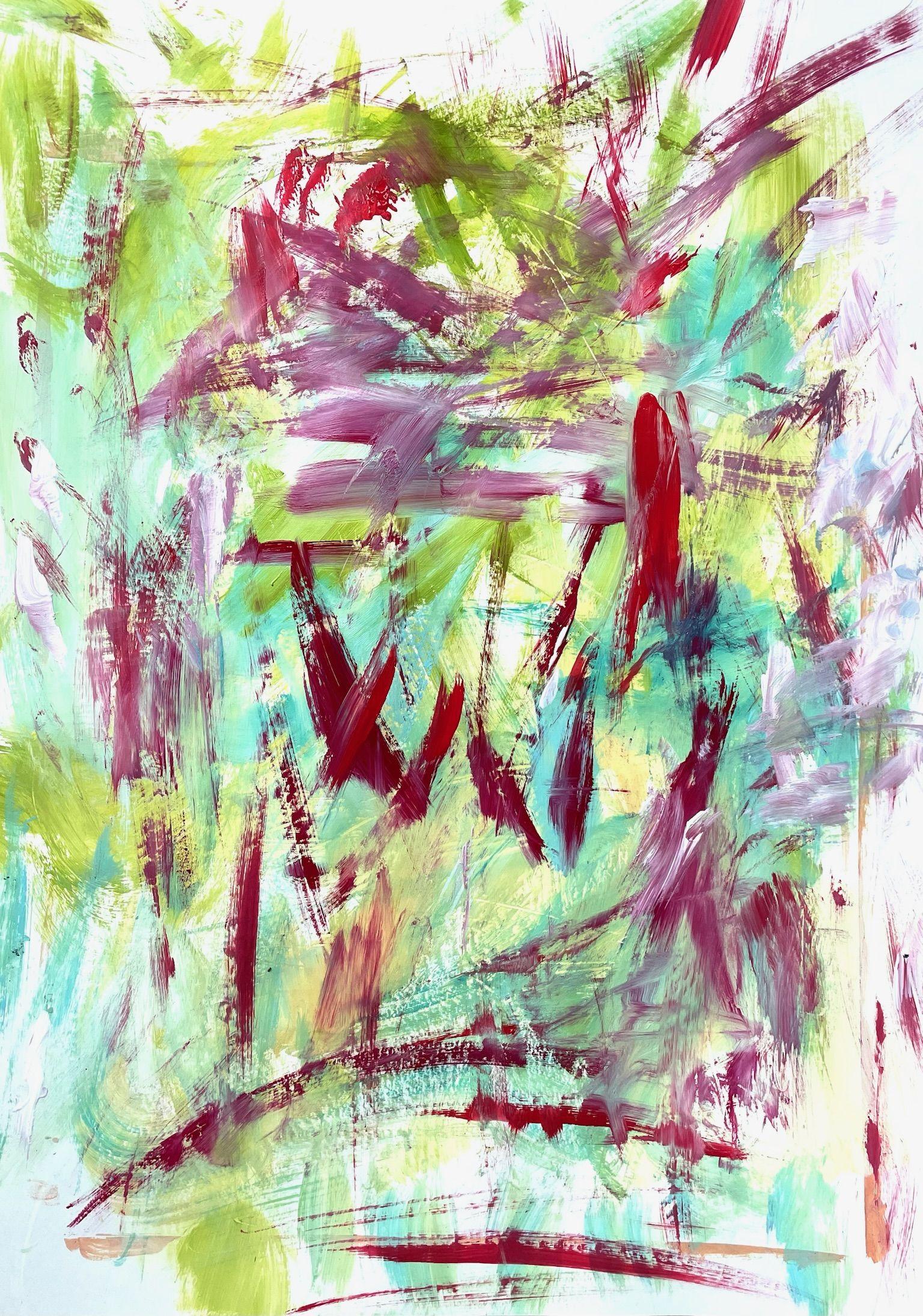 Dynamic of Nature, Painting, Acrylic on Paper - Art by Christel Haag