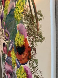 Floral Cascade, Painting, Acrylic on Canvas