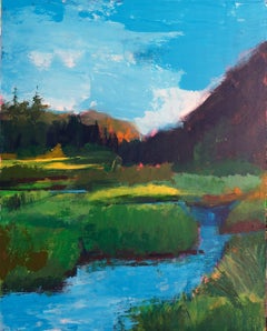 Humedales; Paisaje natural Pintura, Pintura, Acrílico sobre panel de madera