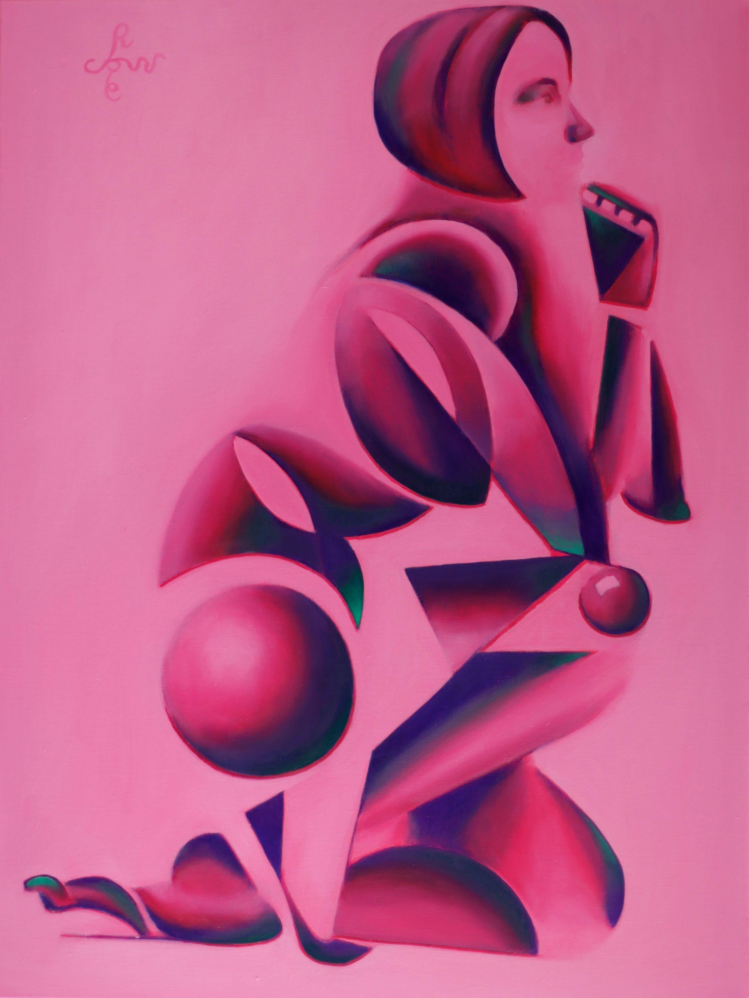Neo Deco â€“ 15-10-25 Typical Cubist This oil pain, Painting, Oil on Canvas - Art by Corne Akkers