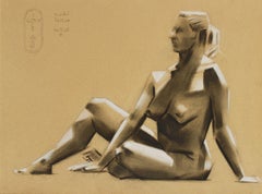 Model Session - 17-06-25 - 2, Dessin, Pastels sur papier