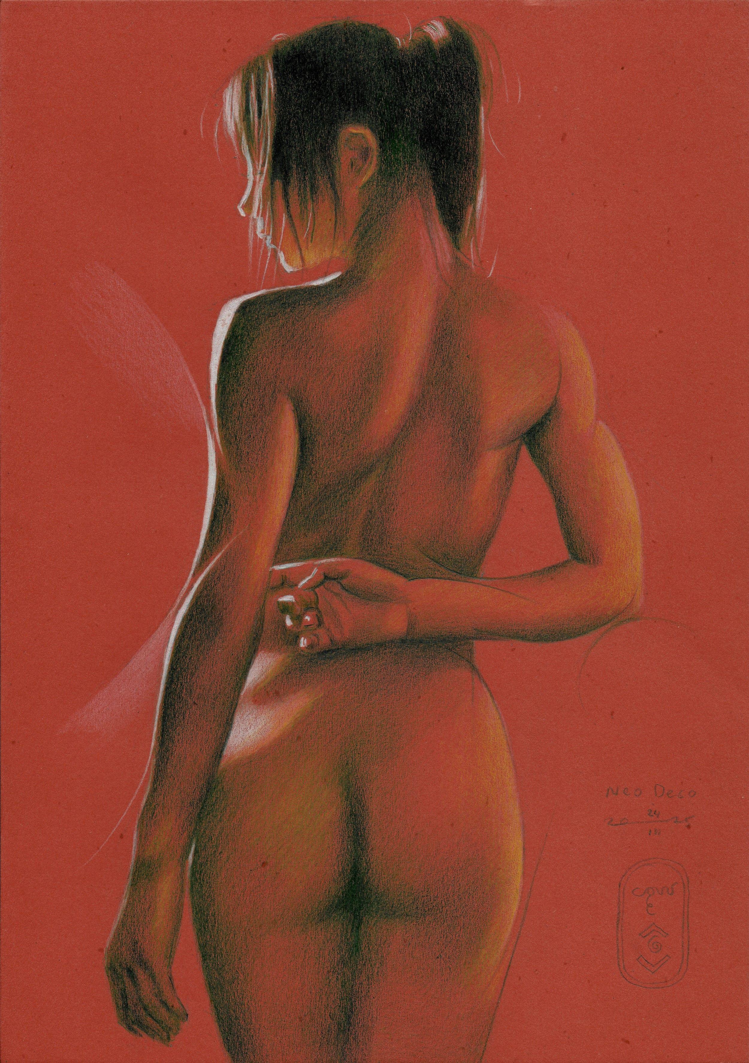 Neo Deco - 24-03-25, Dessin, Crayon/Crayon de couleur sur papier