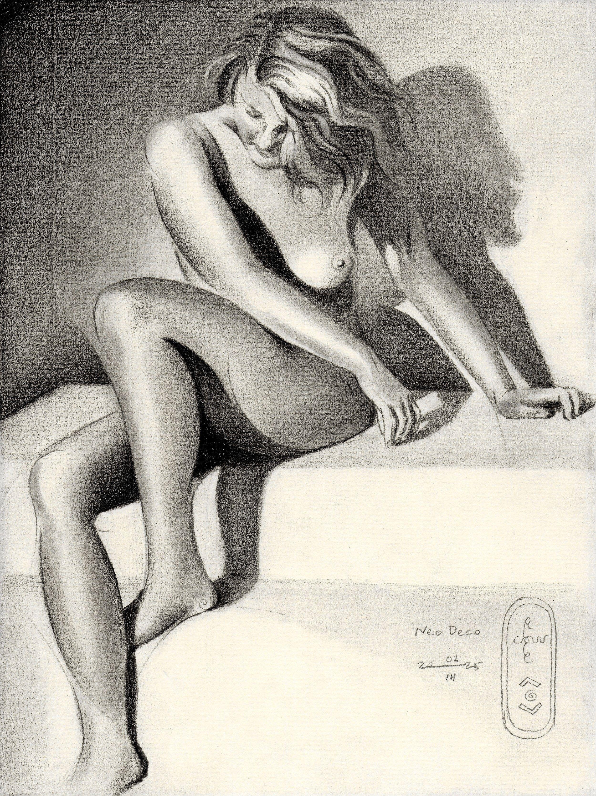 Neo Deco - 02-03-25, Dessin, Crayon/Crayon de couleur sur papier