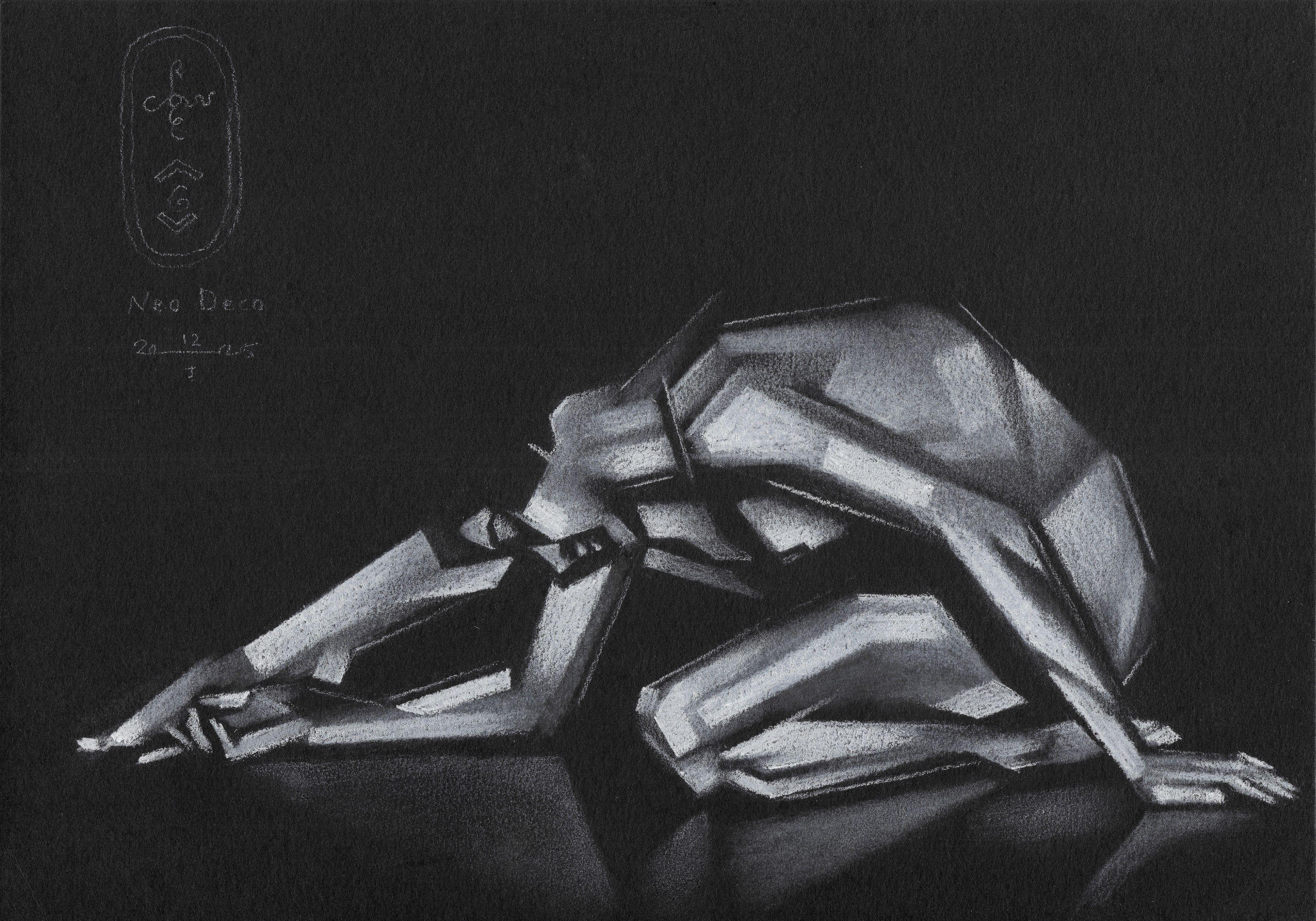 Neo Deco â€“ 12-01-25, Drawing, Pastels on Paper - Art by Corne Akkers