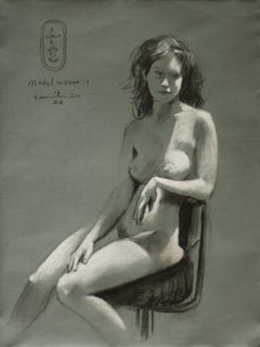 Model Session â€“ 17-12-24 â€“ 1, Drawing, Pastels on Paper