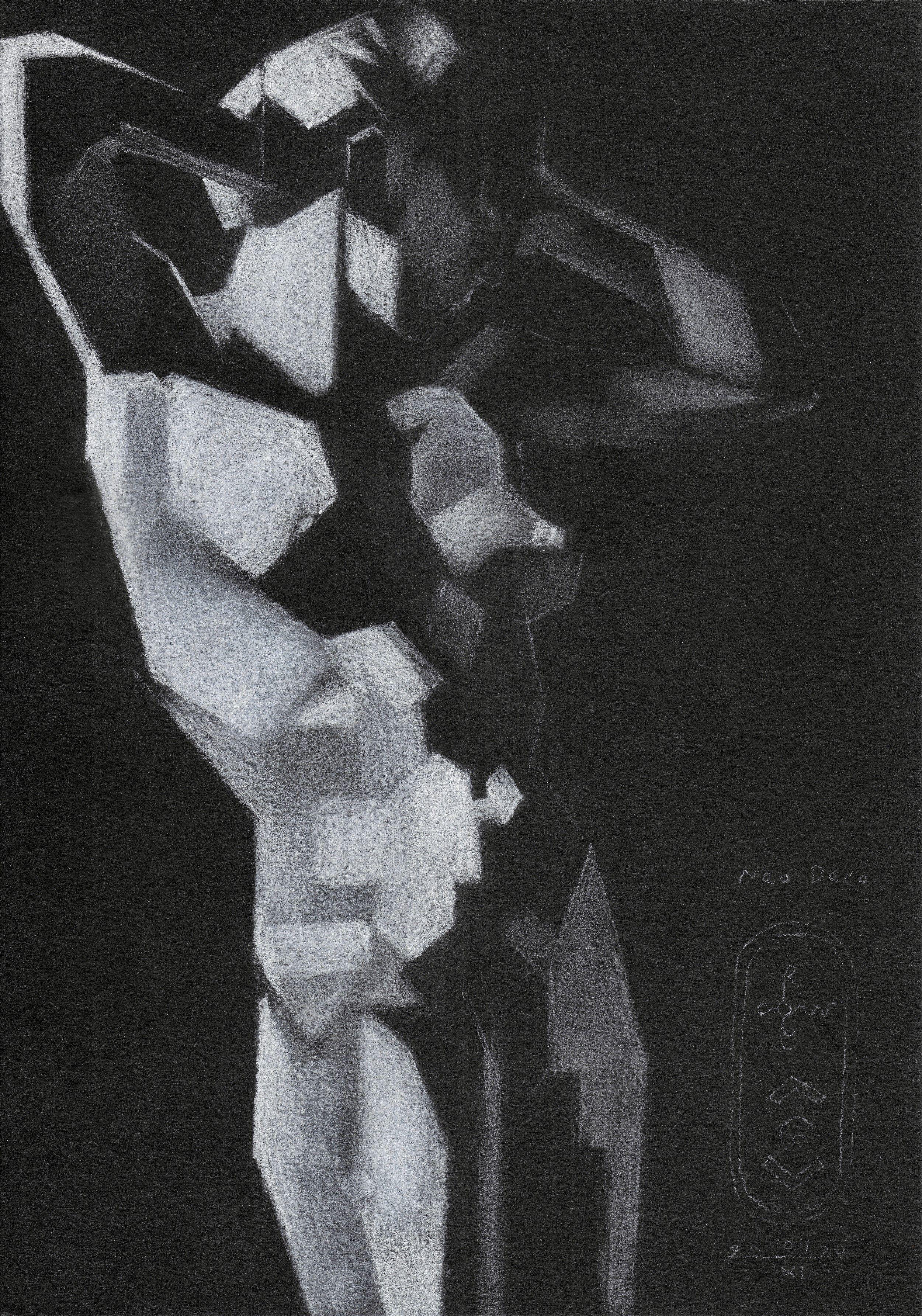 Neo Deco â€“ 04-11-24, Drawing, Pencil/Colored Pencil on Paper
