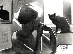 Bastet â€“ 15-10-24, Drawing, Pencil/Colored Pencil on Paper