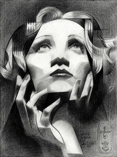 Sans Titre â€“ 29-09-24 (Marlene Dietrich), Drawing, Pencil/Colored Pencil on Pa
