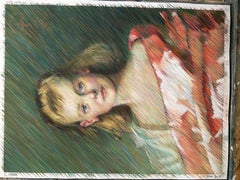 Portrait of Princess Wilhelmina - 23-08-24, Drawing, Pastels on Paper