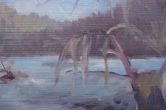C & O Canal, Painting, Oil on MDF Panel