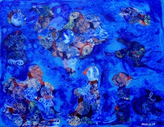 I Saw the Night Split Into Multitudes, Painting, Oil on MDF Panel