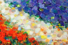 ProvenÃ§al Mosaic: Poppies and Lavender, Painting, Acrylic on Canvas