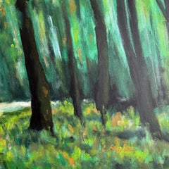 Paseo por el bosque, Pintura, Acrílico sobre lienzo