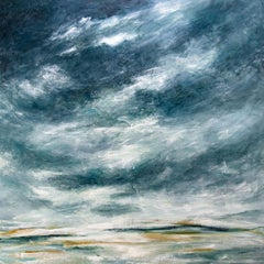 Stormy Evening, Painting, Acrylic on Canvas