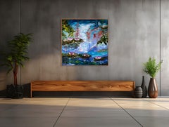 Mondo delle libellule, Pittura, Olio su tela