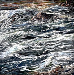 Caída libre en mi burbuja, Pintura, Óleo sobre lienzo
