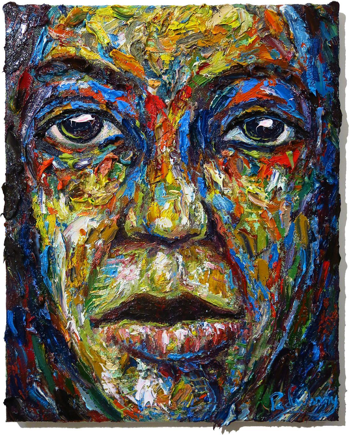 UNTITLED x1497 - Quadro ad olio originale, Pittura, Olio su tela