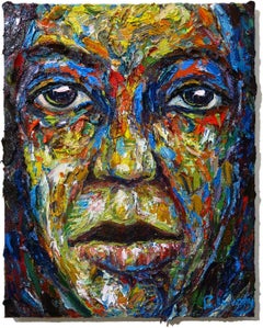UNTITLED x1497 - Original Oil painting portrait, Painting, Oil on Canvas