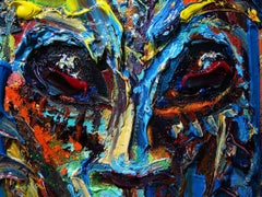 UNTITLED q609 - Original Oil painting portrait, Painting, Oil on Canvas