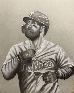 Bryce Harper, Dibujo, Carboncillo sobre papel