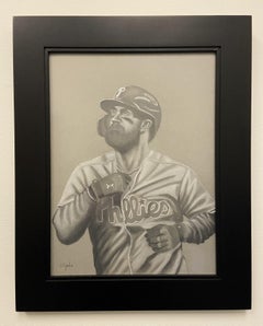 Bryce Harper, Dibujo, Carboncillo sobre papel