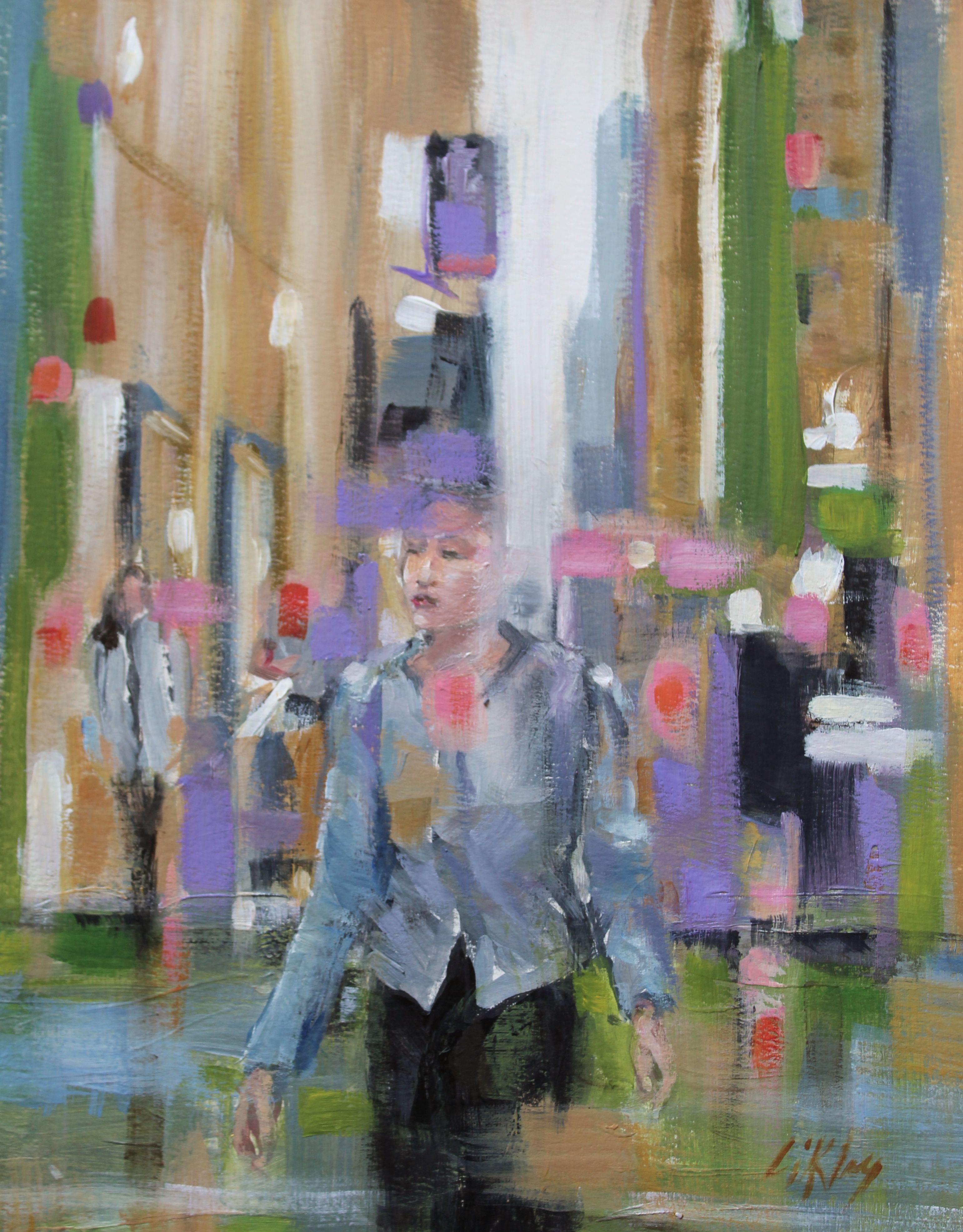 Au milieu de la lumière, peinture, acrylique sur papier