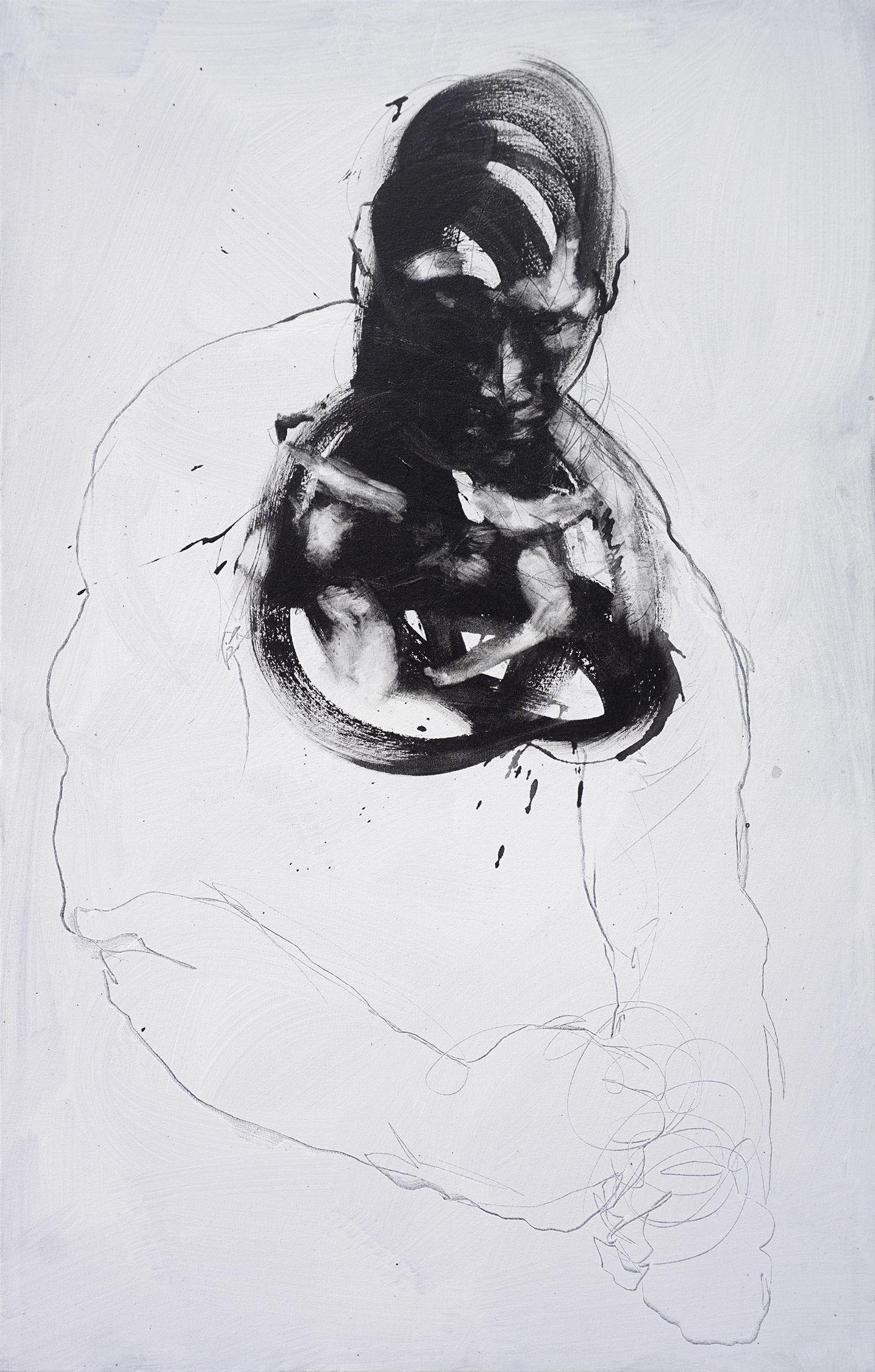 Figure of Form and Emptiness, Painting, Acrylic on Canvas - Art by Derek Overfield