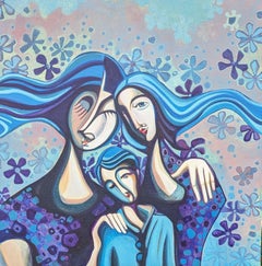 Mother's touch, Painting, Acrylic on Canvas