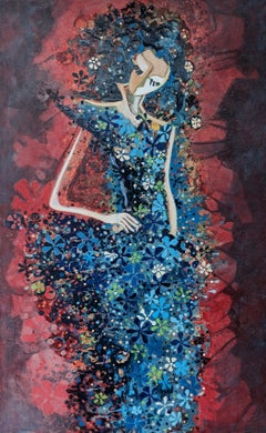 In der Stille, Malerei, Acryl auf Leinwand