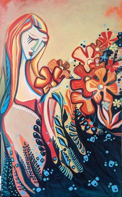 Wildflowers, Painting, Acrylic on Canvas