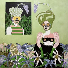 Spring love, Painting, Acrylic on Canvas