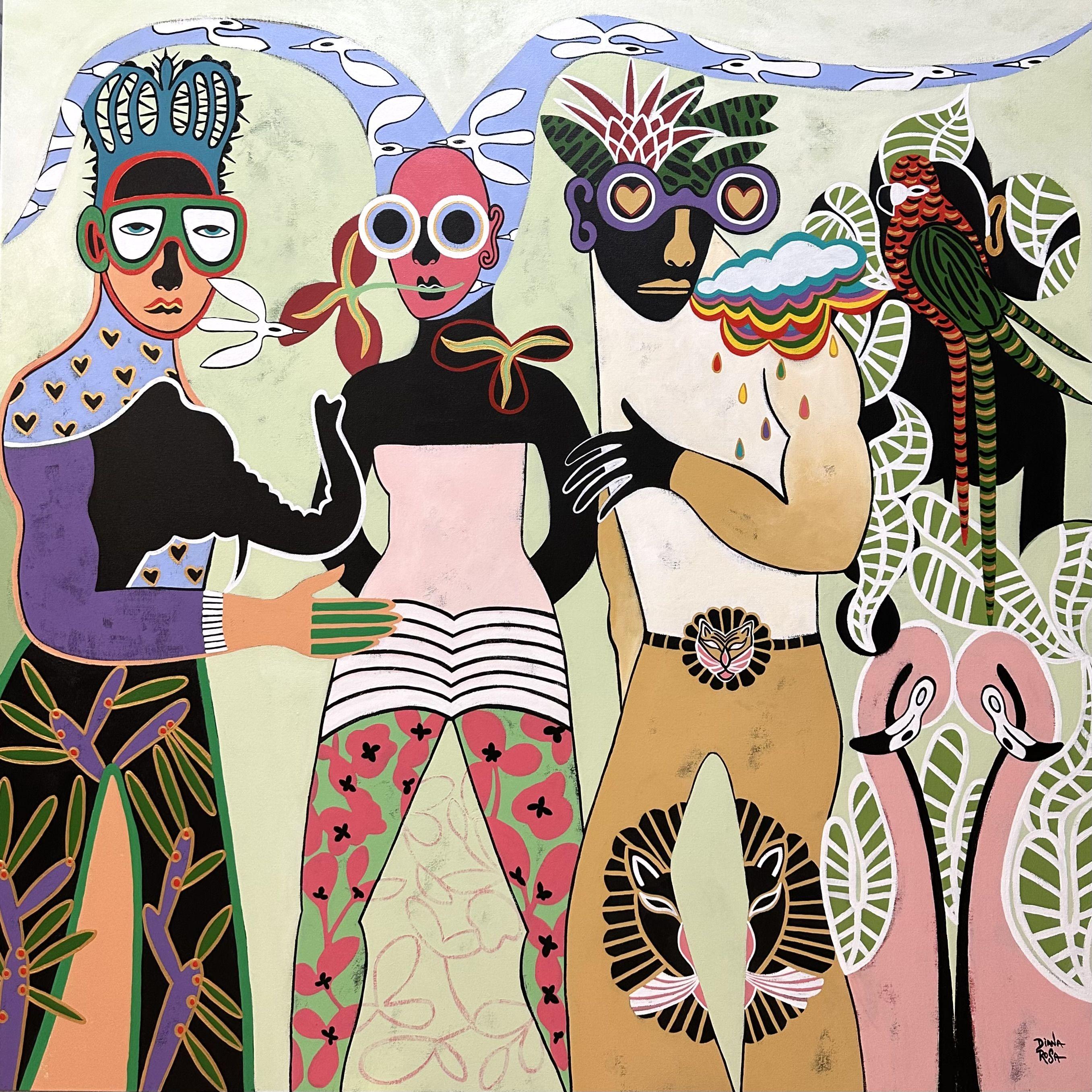Jungle fashion, Painting, Acrylic on Canvas