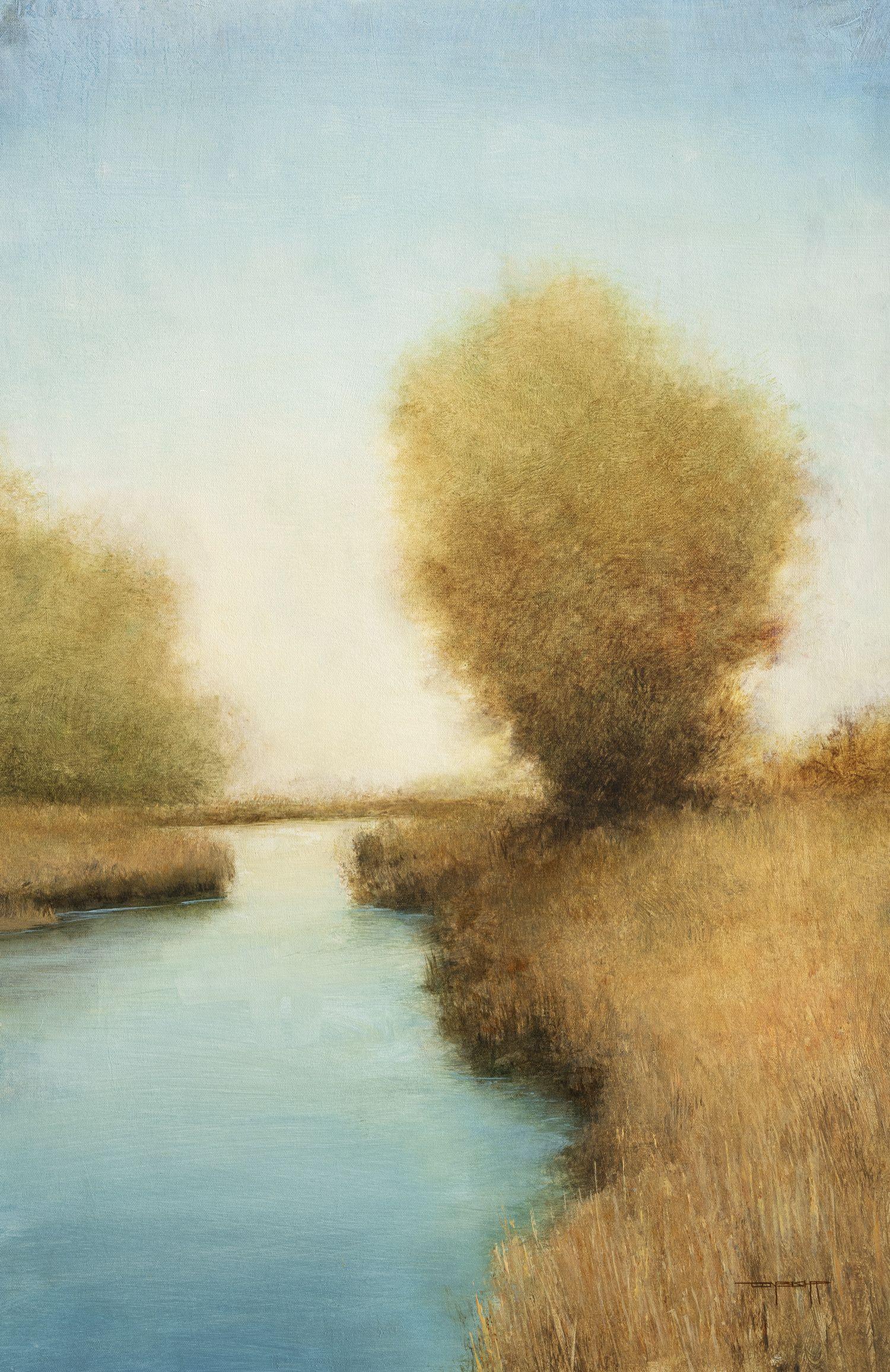 Blue Wetlands 251230, Painting, Acrylic on Canvas - Art by Don Bishop