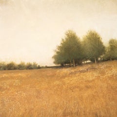 Hillside Trees 250314, Painting, Acrylic on Canvas