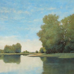 Summer Reflections 240716, Painting, Oil on Canvas