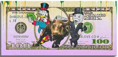 Dollar Money Flow - Original Painting on Canvas, Painting, Acrylic on Canvas