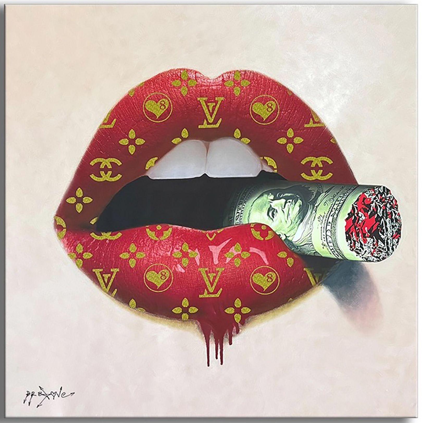 Smoking Billions - Original Painting on Canvas, Painting, Oil on Canvas - Art by DR8 LOVE