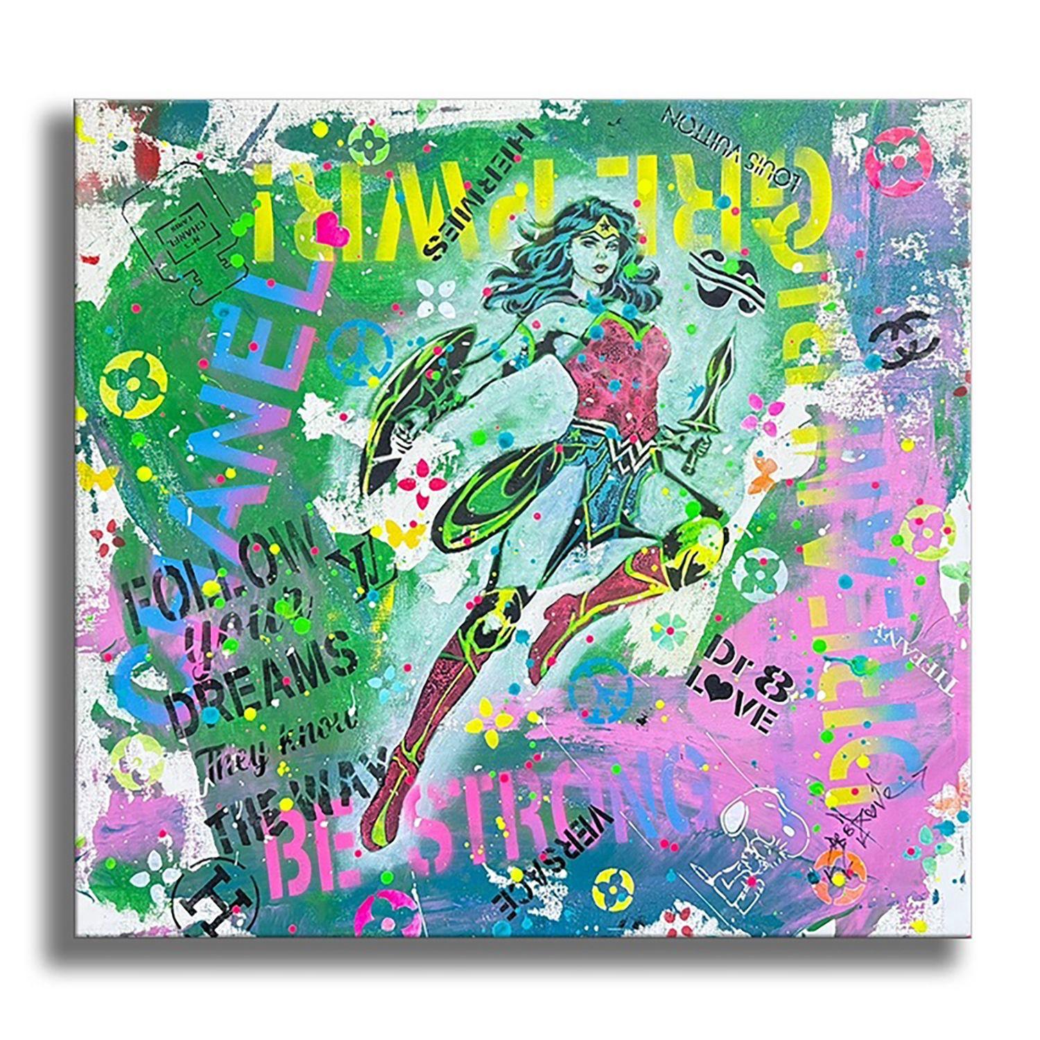 Girl Power Emotion - Peinture originale sur toile, Peinture, Acrylique sur toile - Art de DR8 LOVE