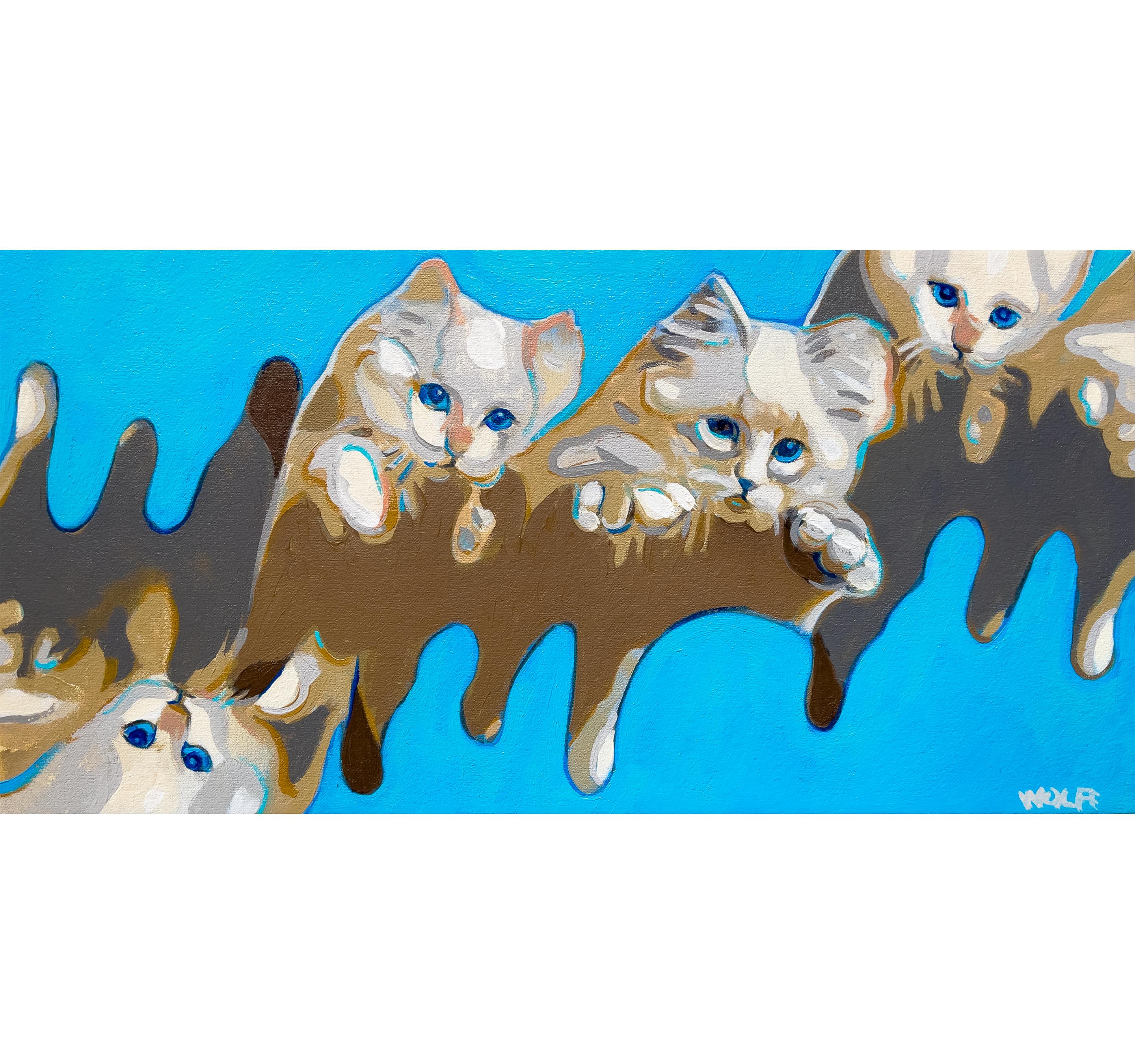 Pounce, Gemälde, Öl auf Leinwand – Art von Dwayne Wolff