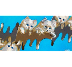 Pounce, Gemälde, Öl auf Leinwand