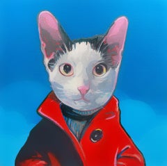 Fashion Cat, Painting, Oil on Canvas