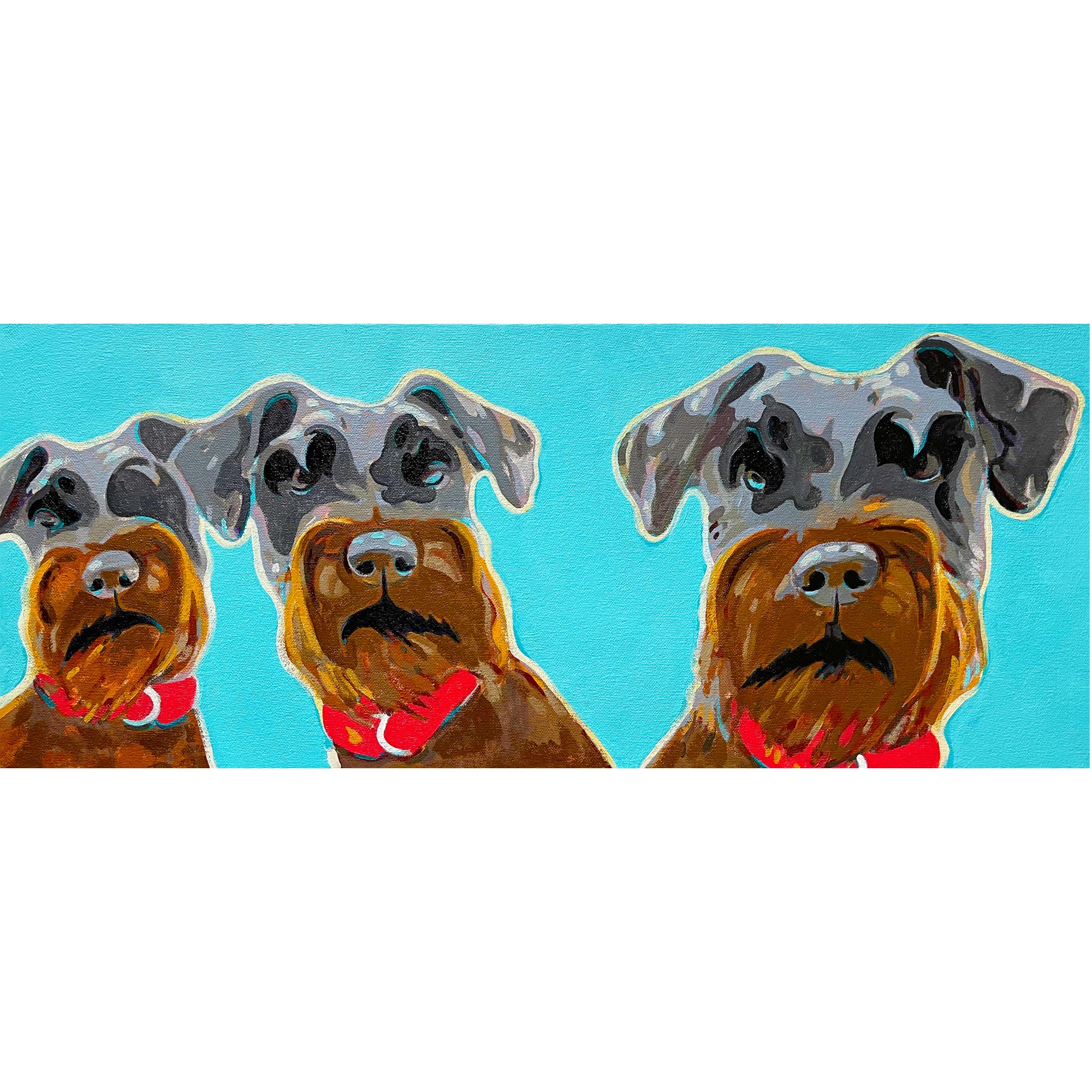 Mad Dogs, Gemälde, Öl auf Leinwand – Art von Dwayne Wolff